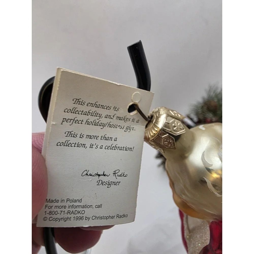 Christopher Radko Forever Together 1996 Santa Mrs Claus Ornament Poland 5